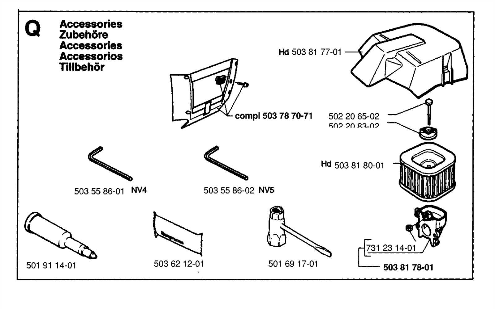 husqvarna 371k parts diagram