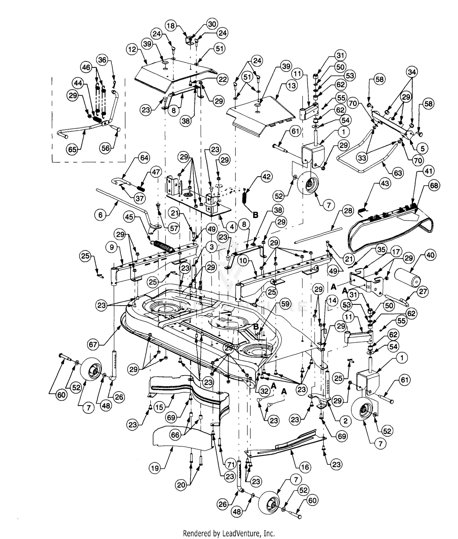 48c mower deck parts diagram