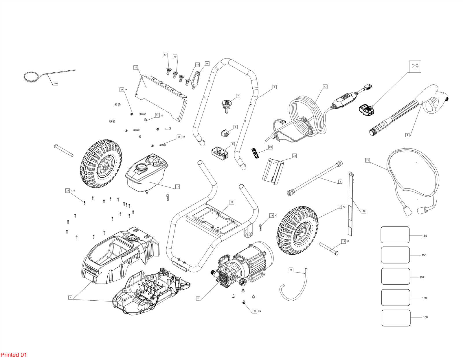 dewalt pressure washer parts diagram