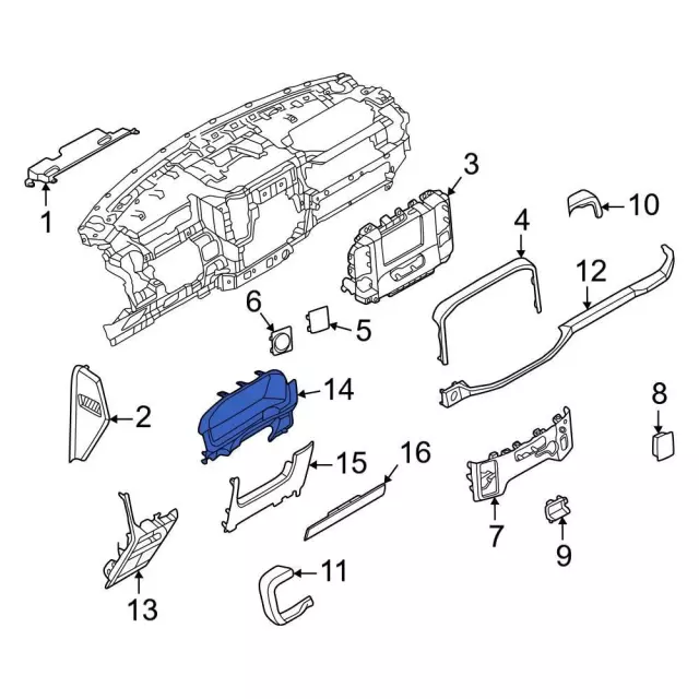 toyota tundra interior parts diagram