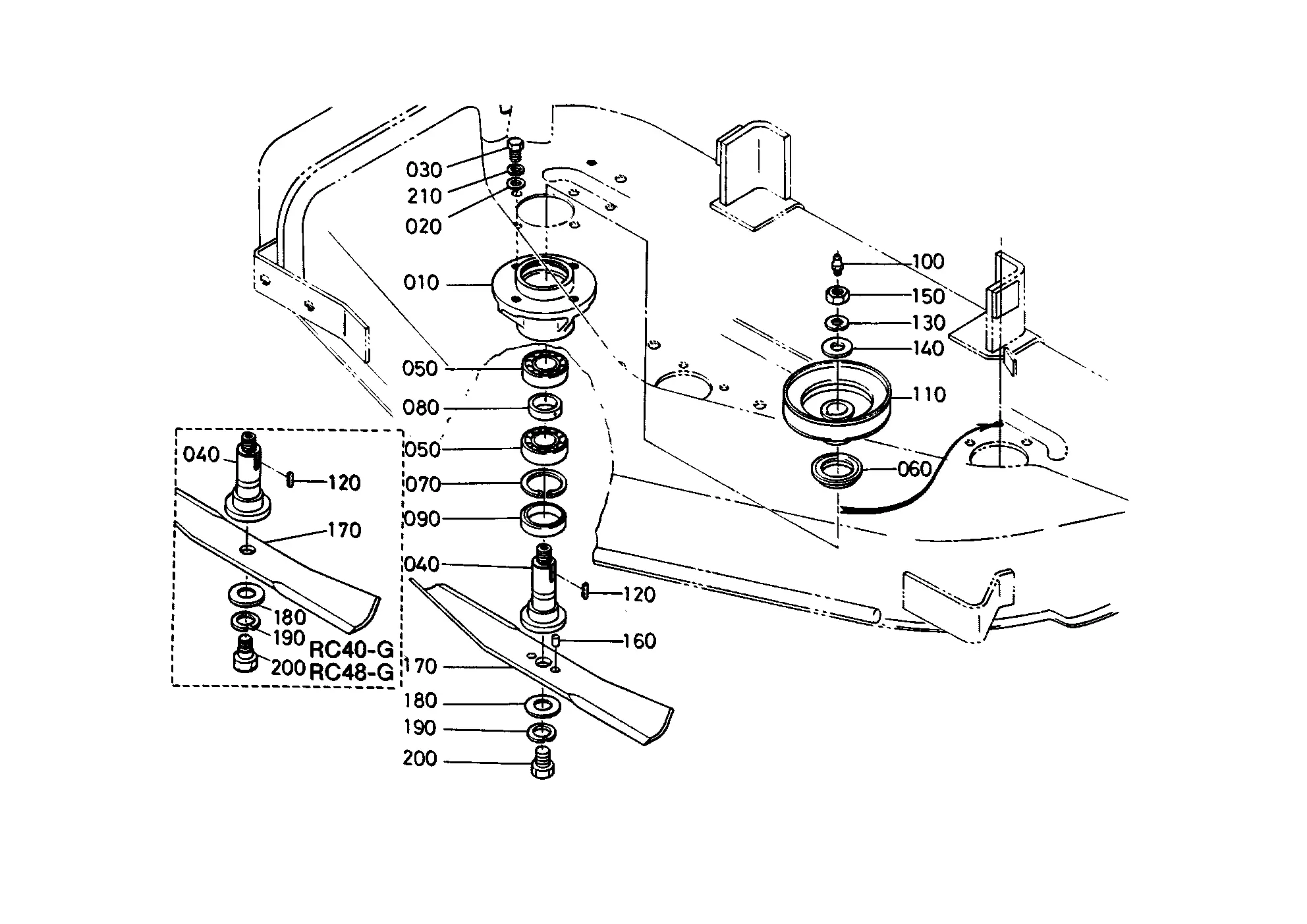 48c mower deck parts diagram