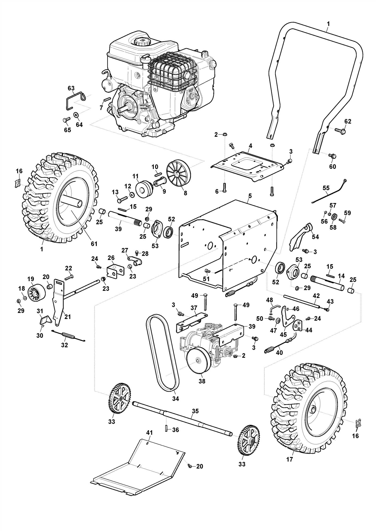 yard machine snow blower parts diagram