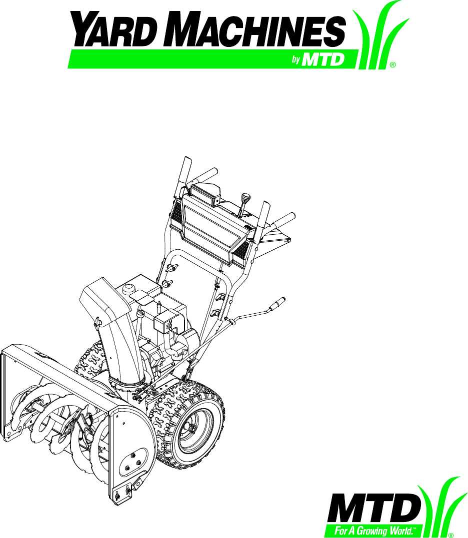 yard machine snowblower parts diagram