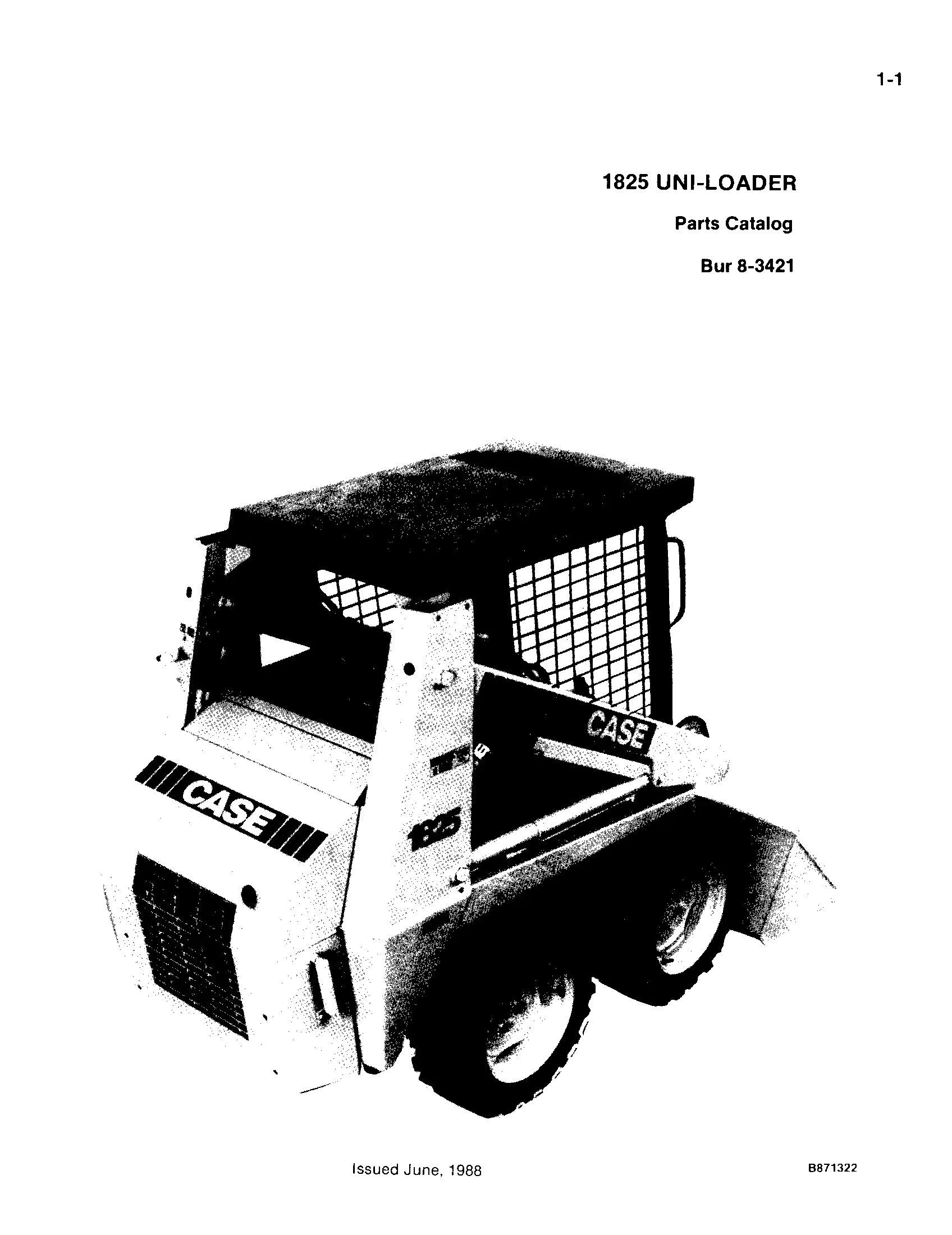 case 1825 skid steer parts diagram