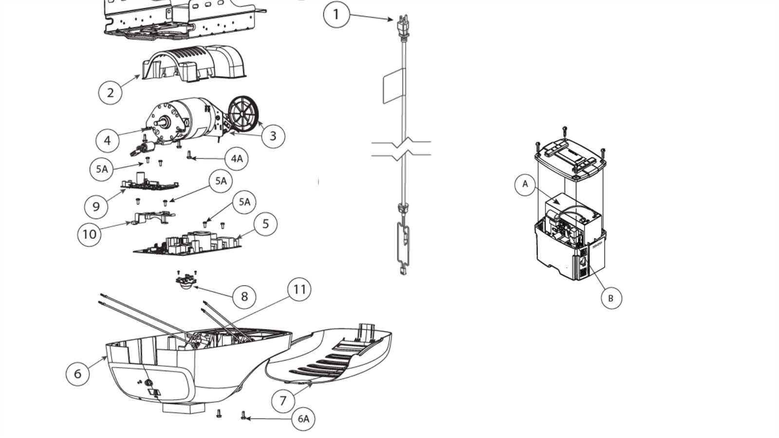 garage door opener parts diagram