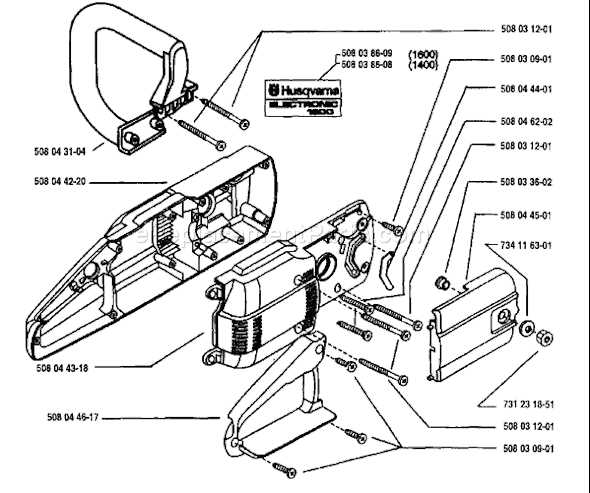 electric chainsaw parts diagram