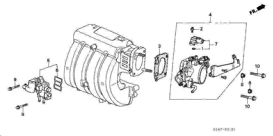 2004 honda civic engine parts diagram