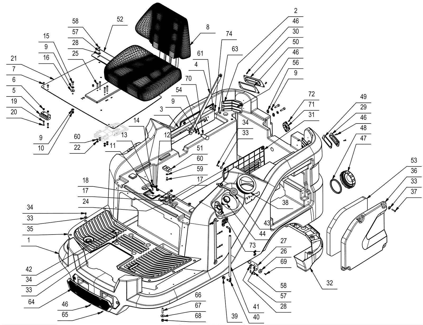 husqvarna lgt2554 parts diagram