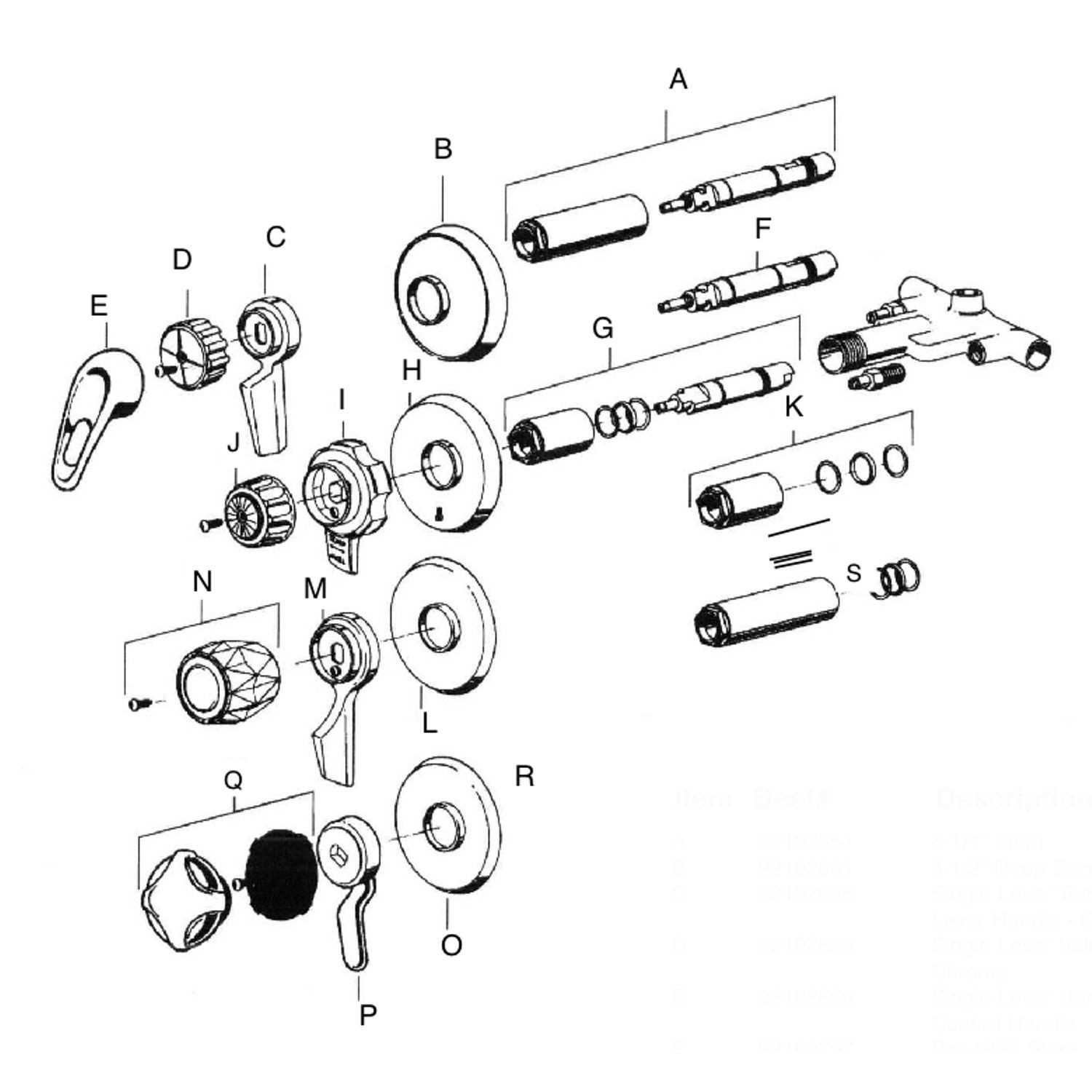 bathtub faucet parts diagram