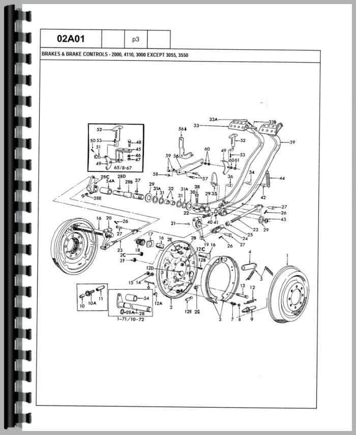 ford 3000 power steering parts diagram