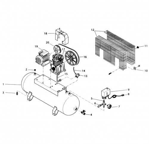 ingersoll rand air compressor parts diagram