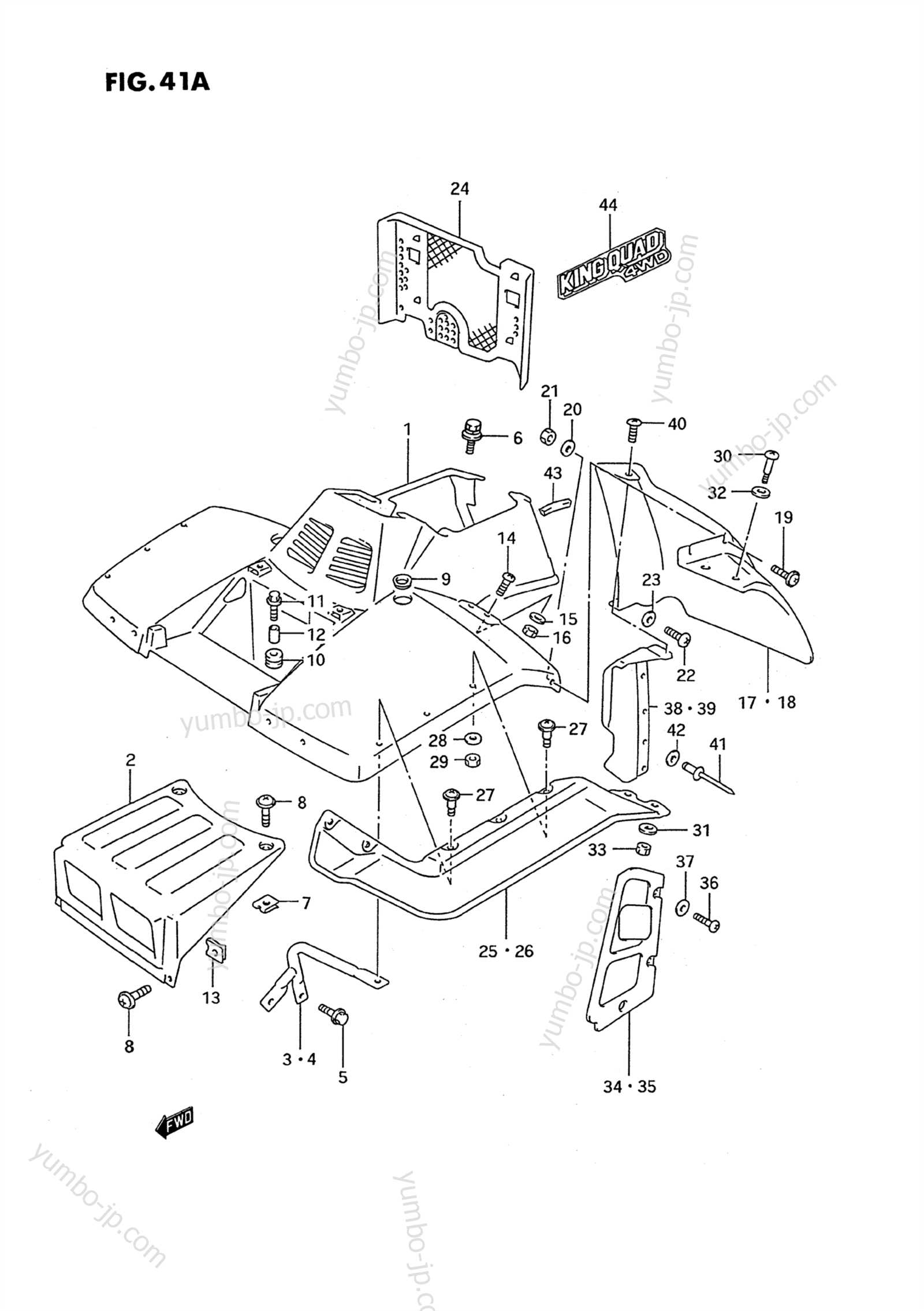 suzuki king quad parts diagram