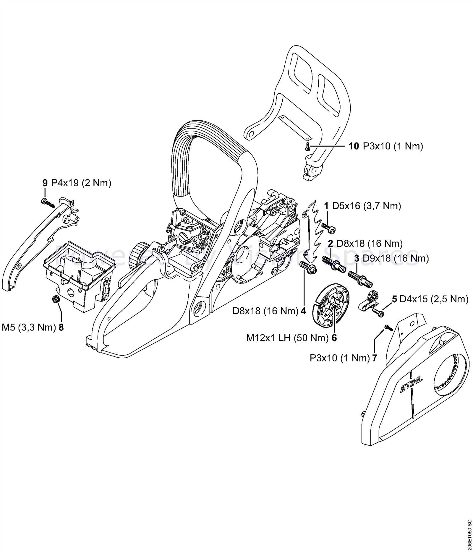 stihl ms180c parts diagram