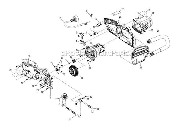 homelite chainsaw parts diagram