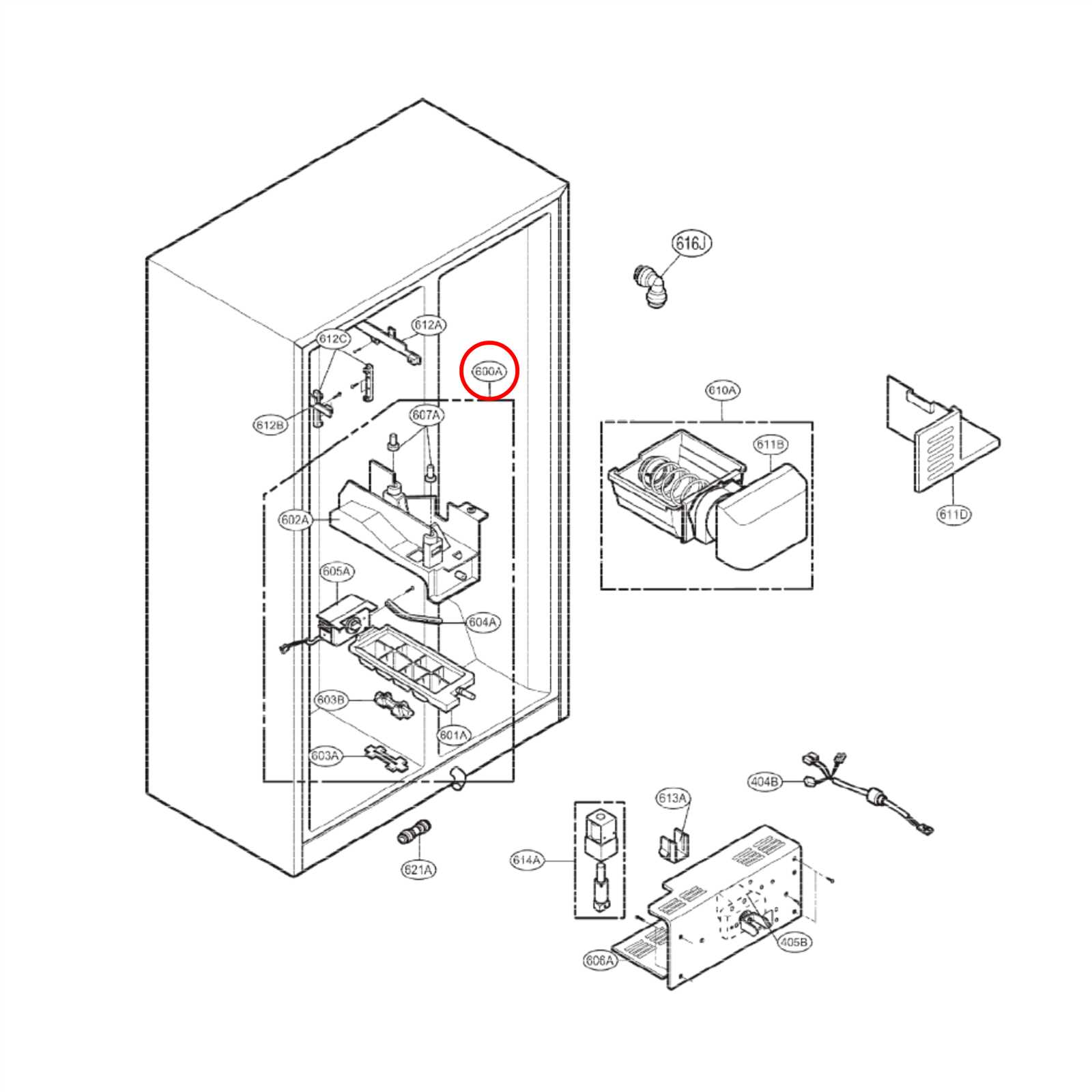 lg fridge freezer parts diagram