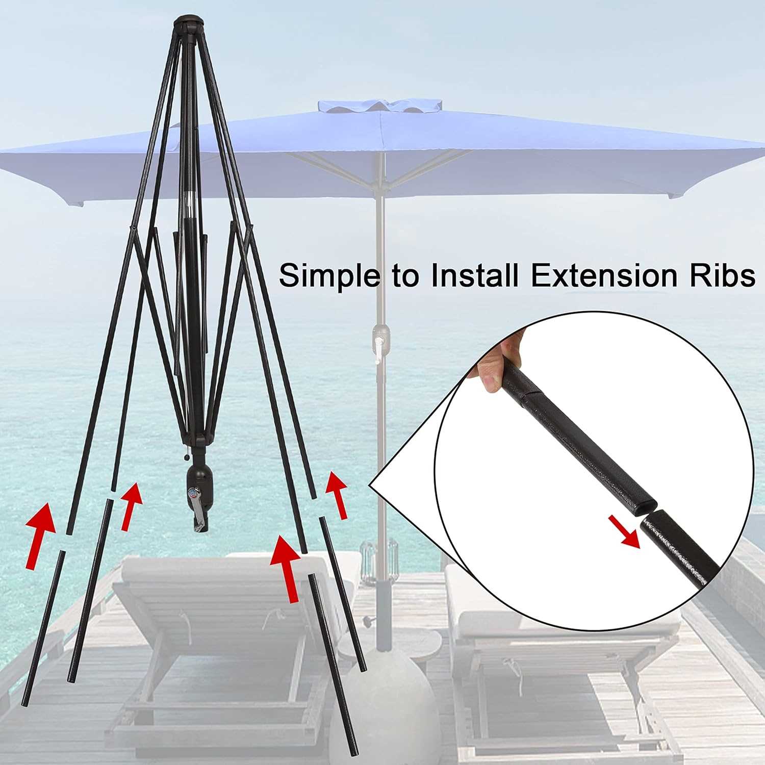 outdoor umbrella parts diagram