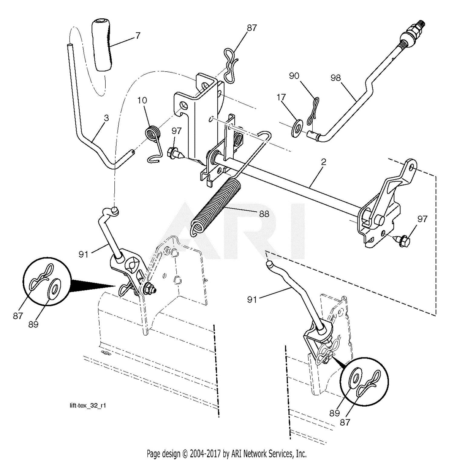 poulan mower parts diagram