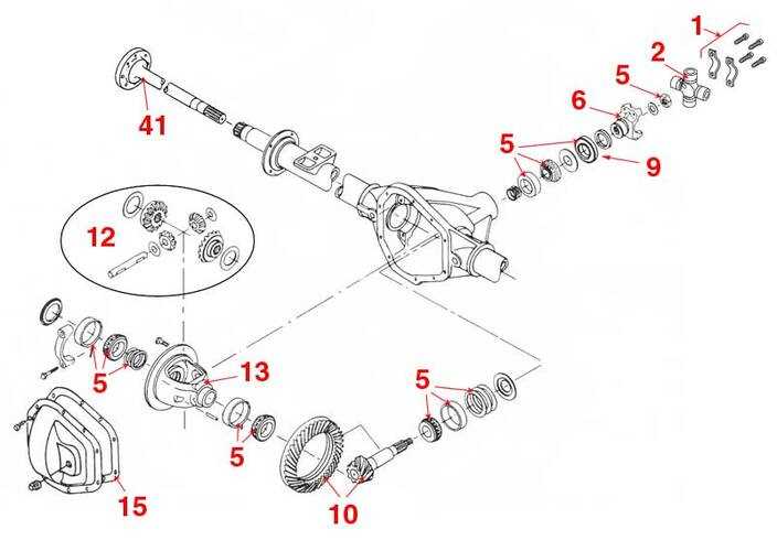 dana 60 rear axle parts diagram