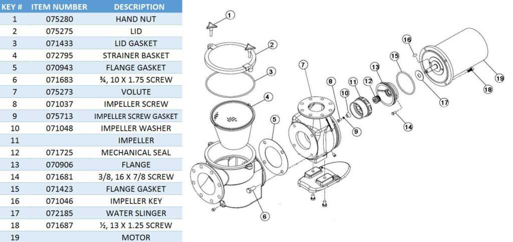 hayward super ii pump parts diagram