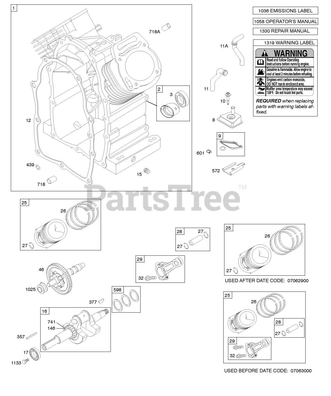 briggs and stratton vanguard 18 hp v twin parts diagram