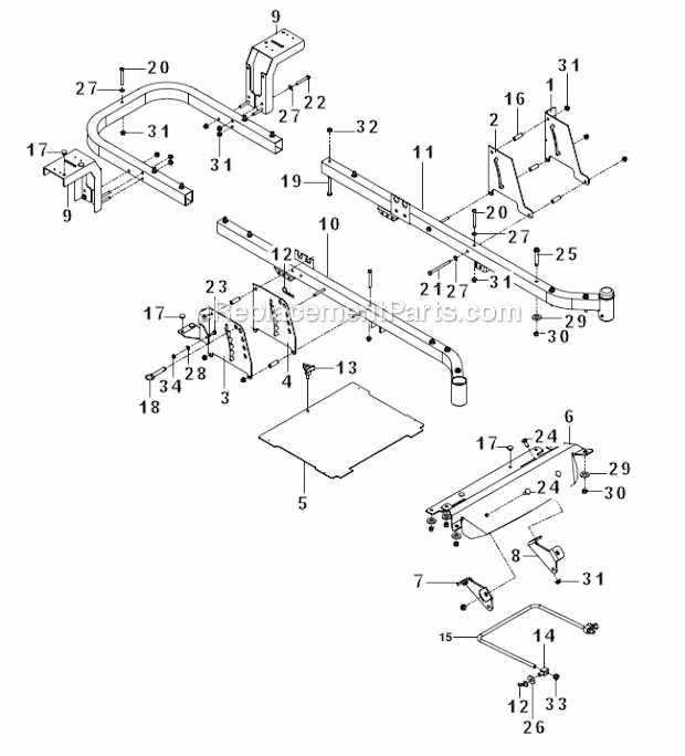 zero turn mower parts diagram