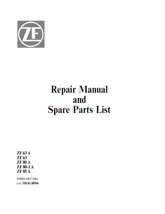 zf marine transmission parts diagram