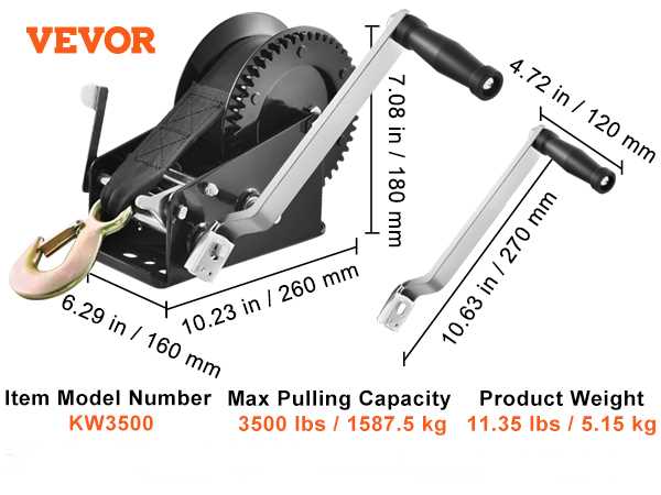 hand winch parts diagram