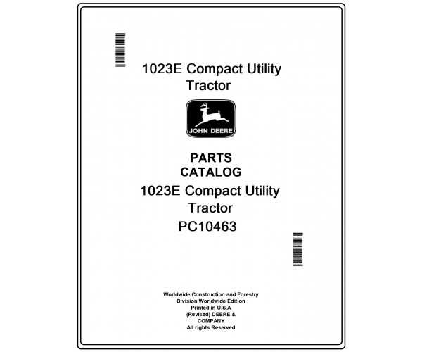 john deere 1023e parts diagram
