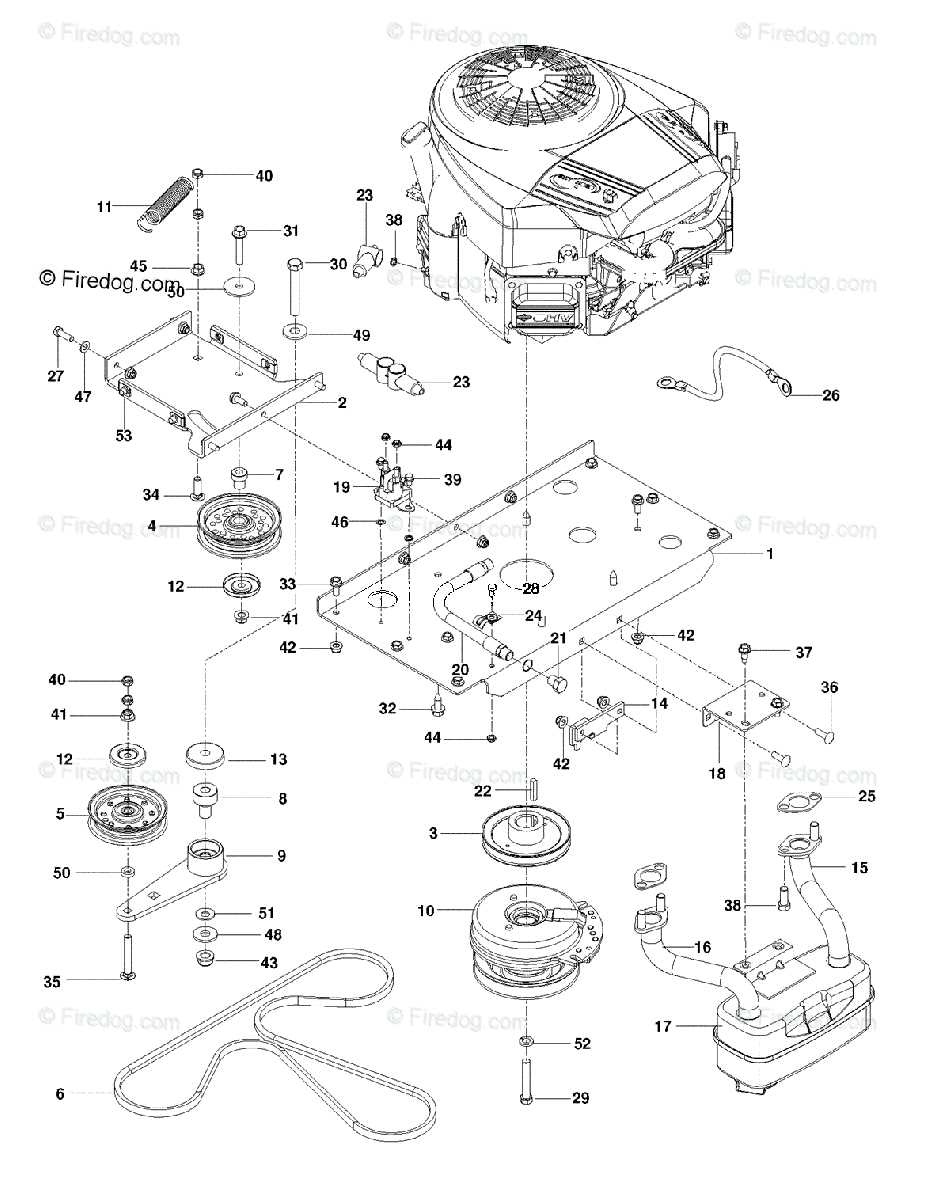 zero turn mower parts diagram