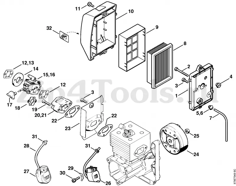 stihl br 800 c parts diagram