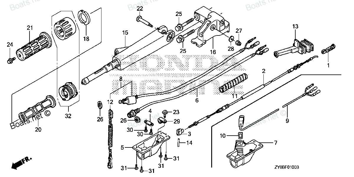 20 hp honda outboard parts diagram