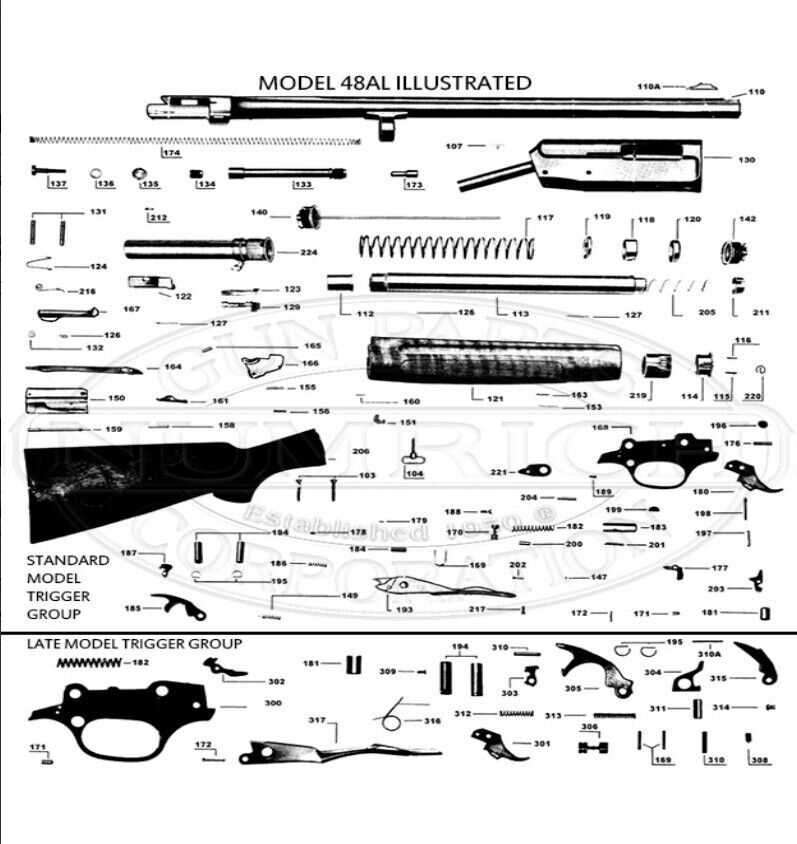 franchi 48 al parts diagram