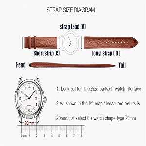 parts of a watch band diagram