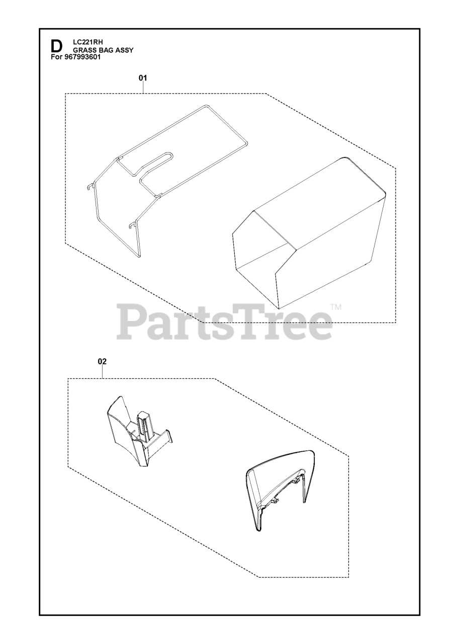 husqvarna bagger parts diagram