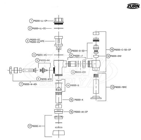 zurn parts diagram