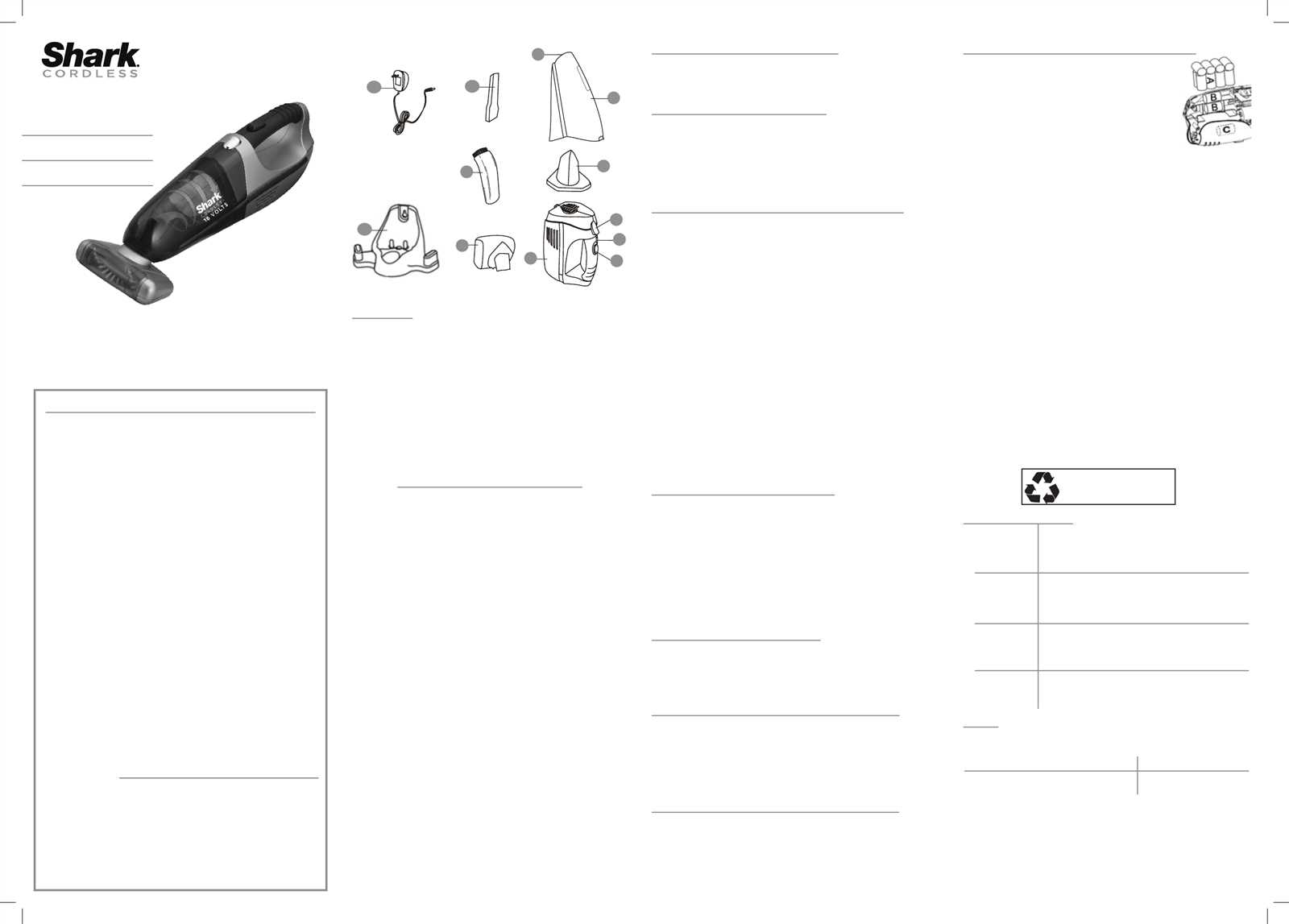 shark cordless vacuum parts diagram