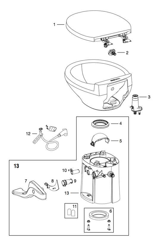 thetford rv toilet parts diagram