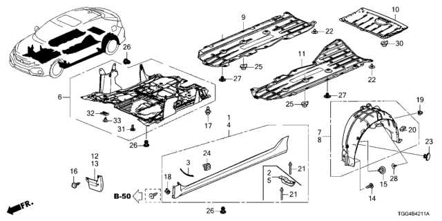 2020 honda civic parts diagram