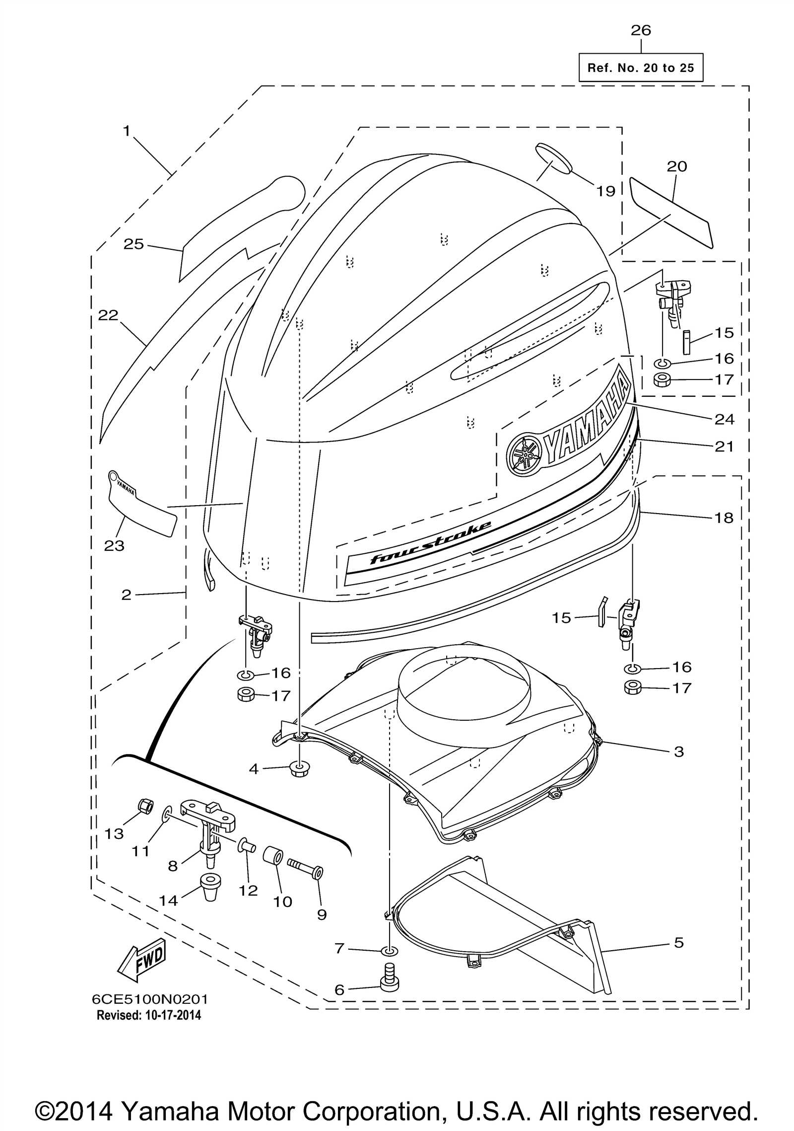 yamaha f300 parts diagram