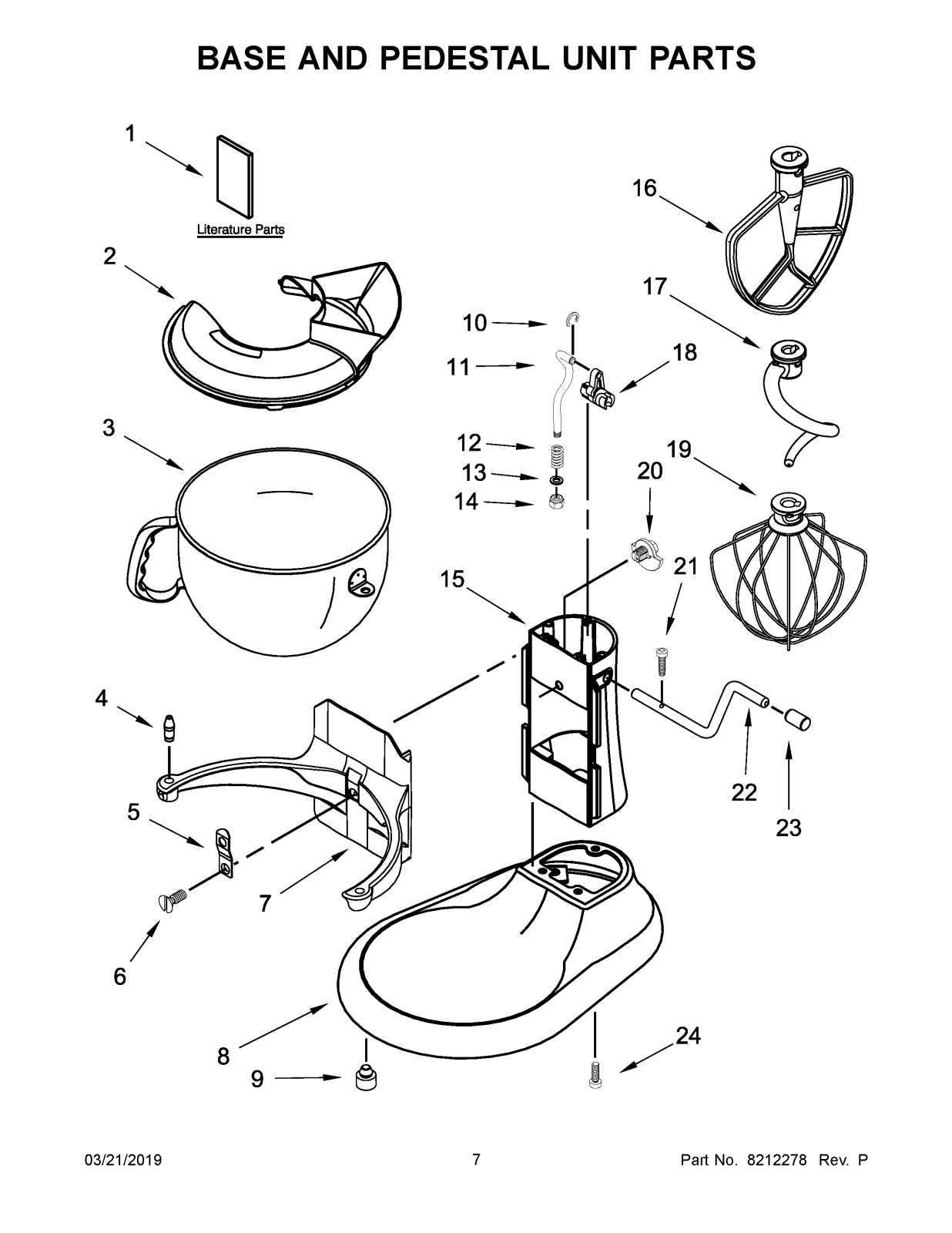 kitchenaid professional 600 parts diagram